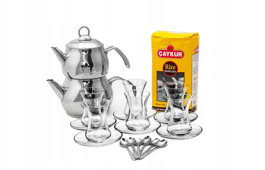 Herbata po turecku zestaw do parzenia czajnik śred - 8263281260