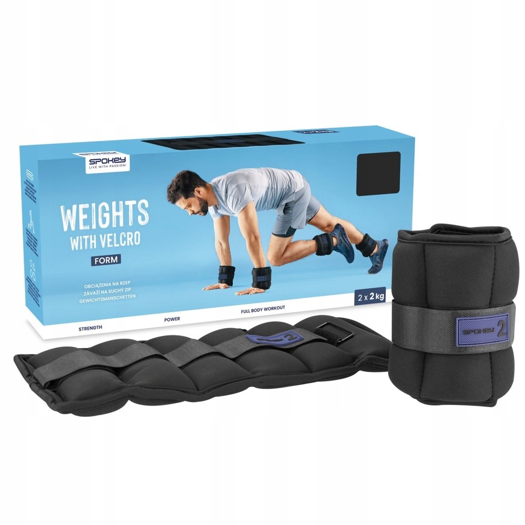OBCIĄŻENIA NA RZEP NEOPRENOWE 2 KG SPOKEY FORM