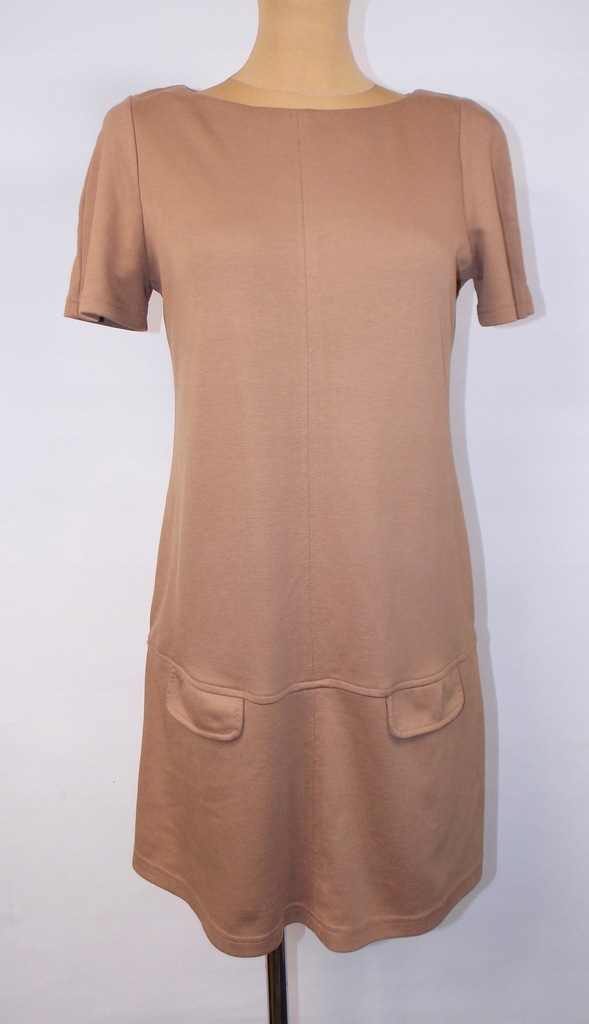 sukienka NEW LOOK elegancka camel klasyczna 40