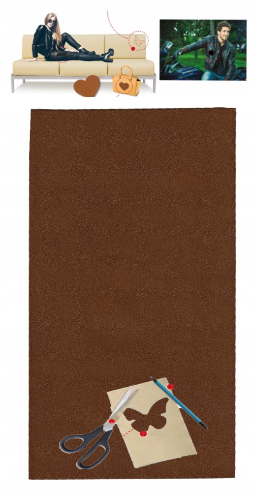 Naklejka Skórzana do naprawy Tapicerki Drewno096