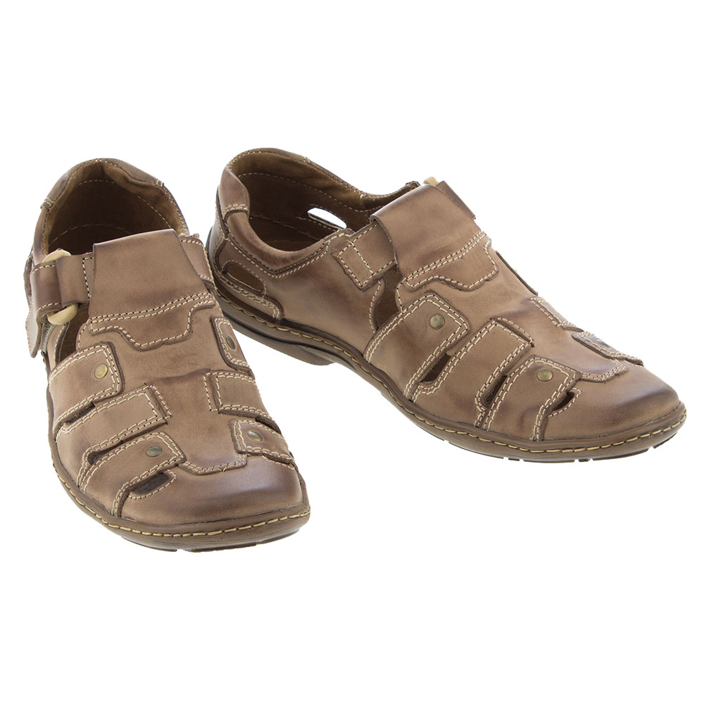 Купить СПОРТИВНЫЕ САНДАЛИИ МУЖСКИЕ, КОЖАНЫЕ НА ЛИПУЧКЕ, БЕЖЕВЫЕ 40 ...