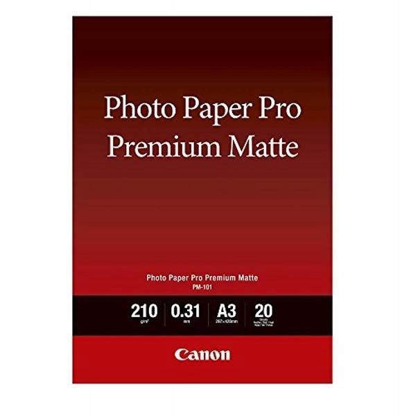 Canon Photo paper premium matte, foto papier, matowy, biały, A3, 210 g/m2,