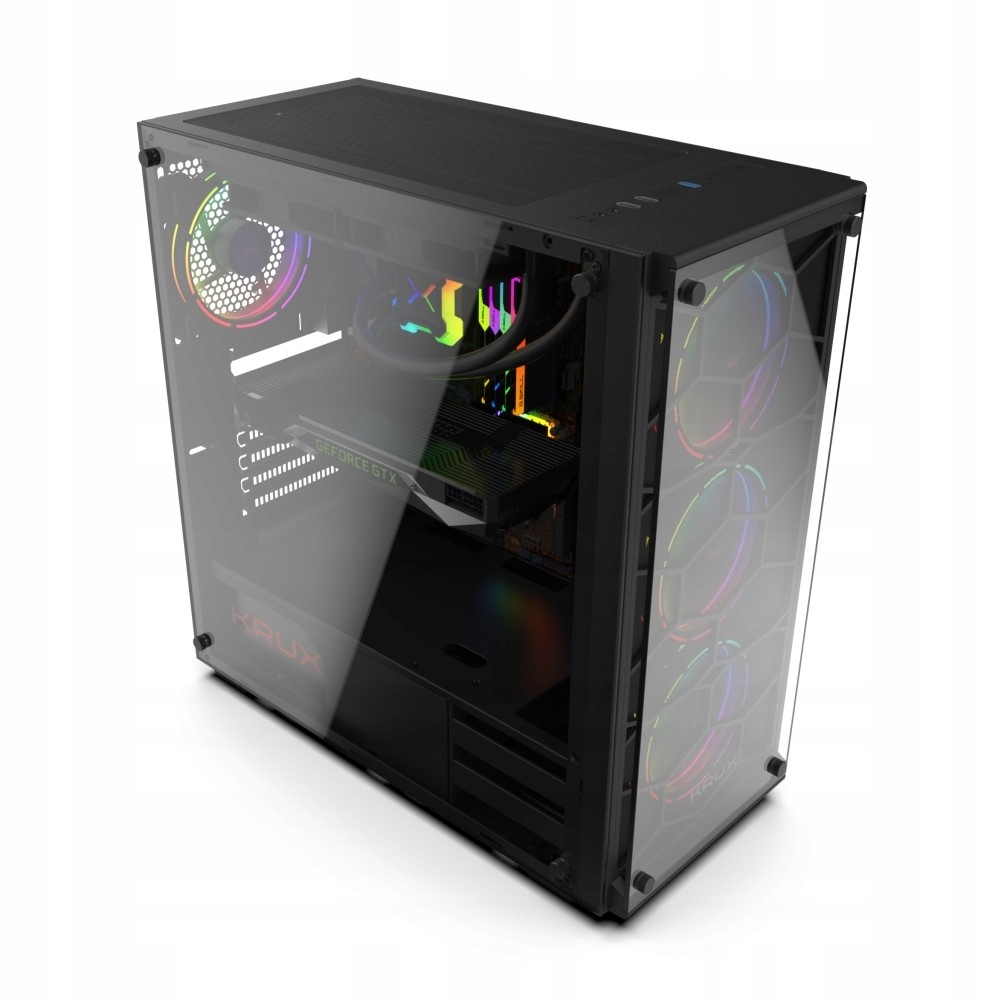 Купить КОРПУС KRUX LEDA ИЗ ЗАКАЛЕННОГО СТЕКЛА RGB RAINBOW 4x120: отзывы, фото, характеристики в интерне-магазине Aredi.ru