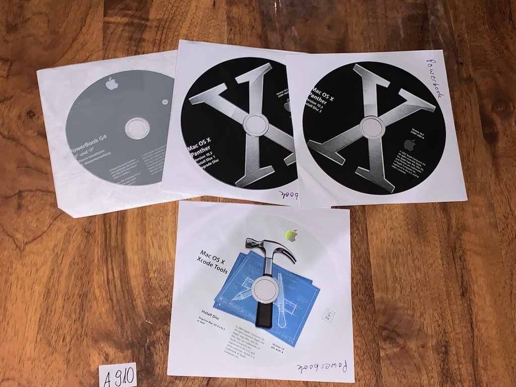 Powerbook G4 Mac OS X install - A910