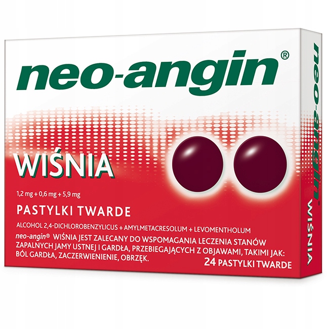 AP Neo-Angin Wiśnia ból gardła 24 tabletki