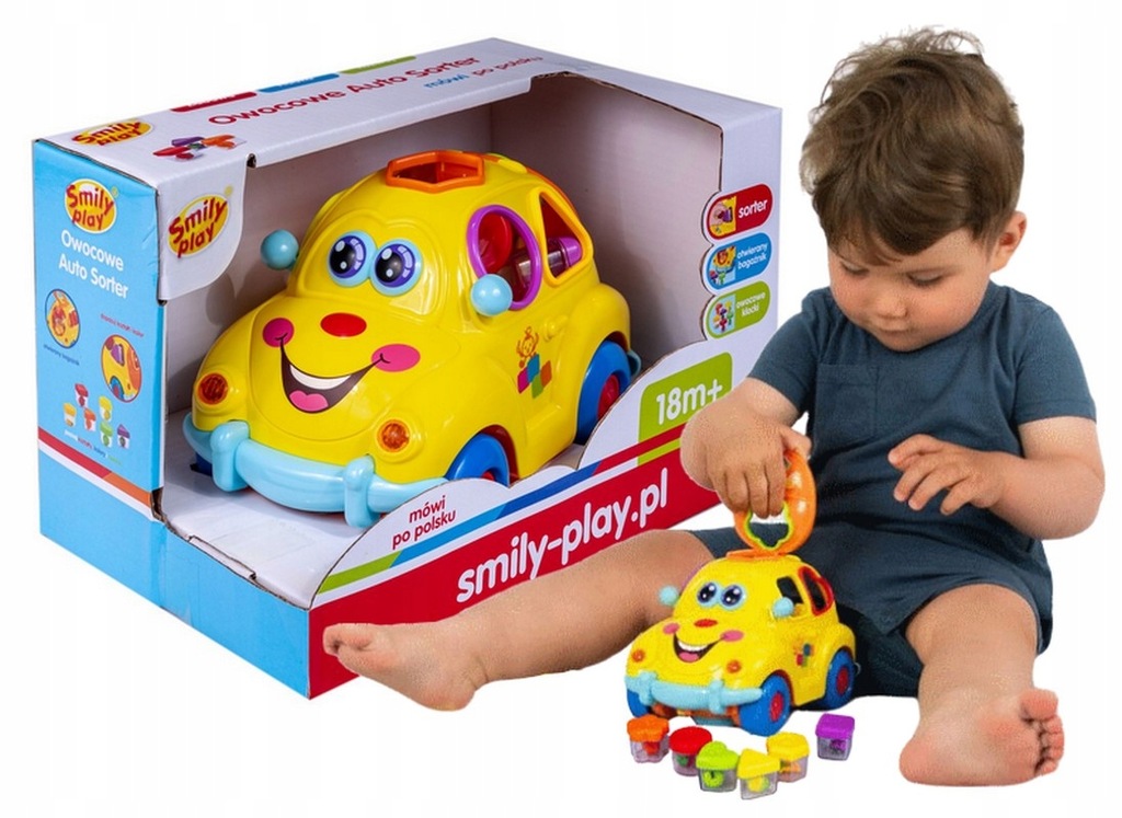 SMILY PLAY ZABAWNE AUTO z muzyką SORTER KLOCKÓW 11347087300