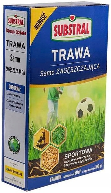 Trawa samozagęszczająca Sportowa 1kg SUBSTRAL WYTRZYMAŁA ODPORNA DEPTANIE