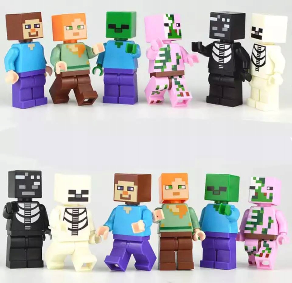 NOWE Klocki Minecraft Figurki 6sztuk Pigmen Stive