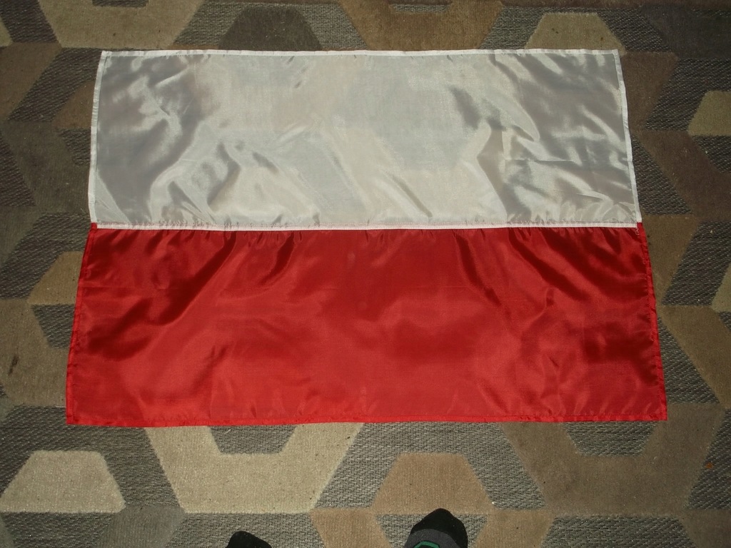 FLAGA POLSKI FLAGI POLSKA 90 cm x 65 cm - połysk