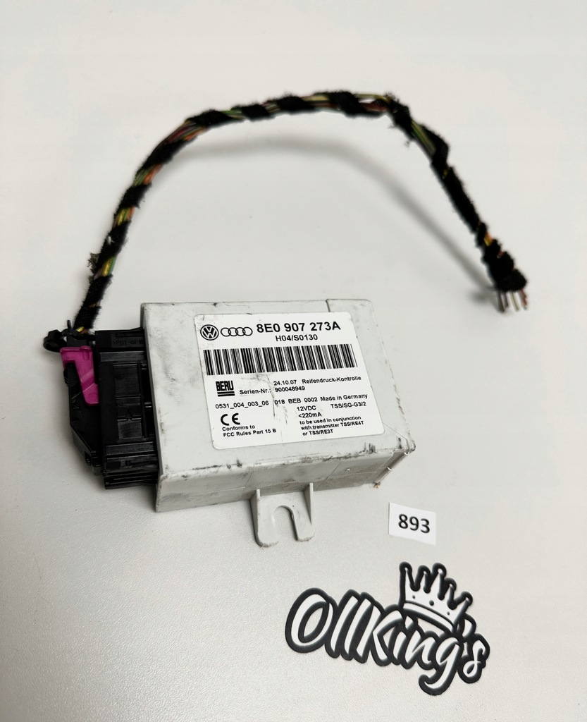 MODUŁ CIŚNIENIA OPON KÓŁ AUDI A4 B6 B7 8E0907273A