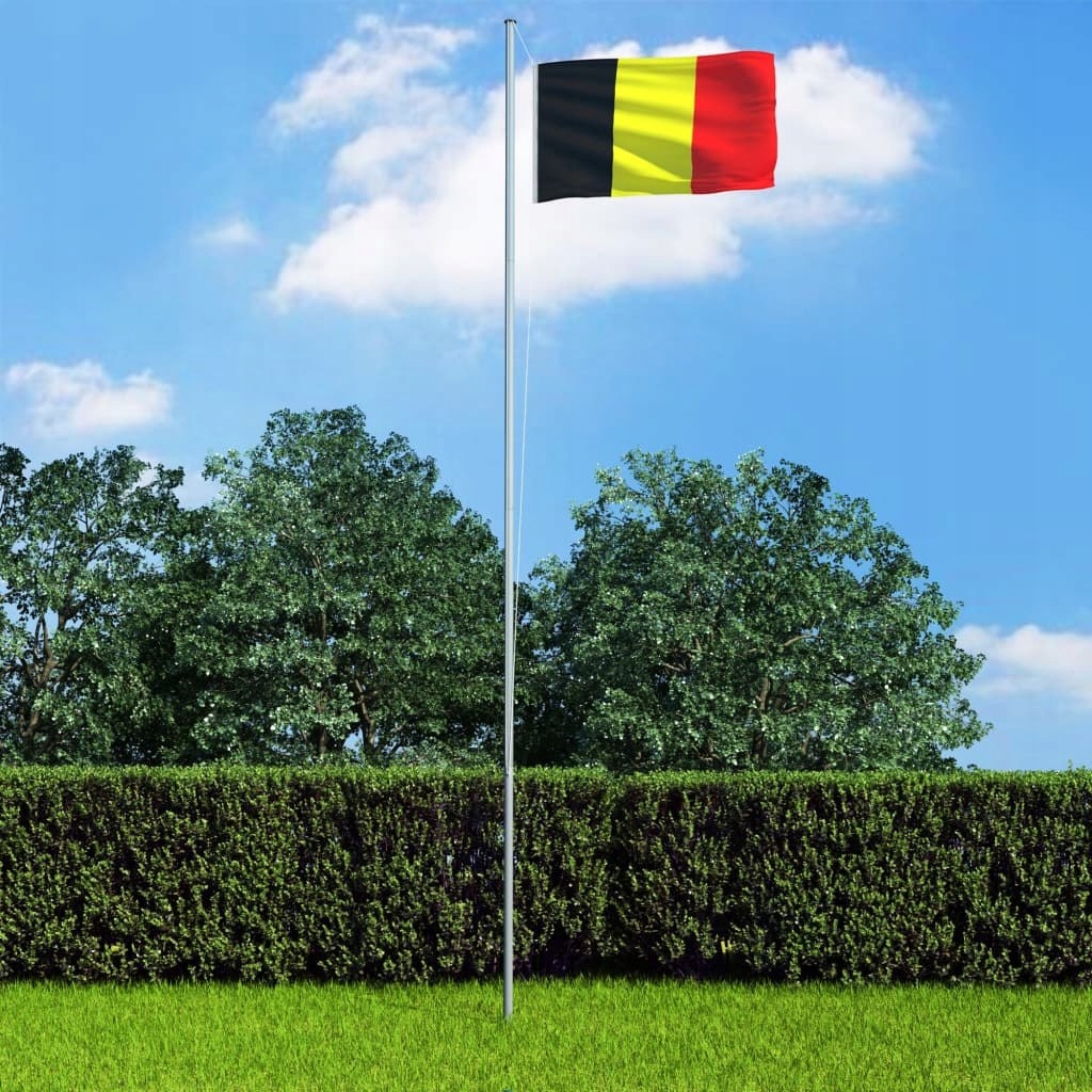 Flaga Belgii z aluminiowym masztem, 6,2 m