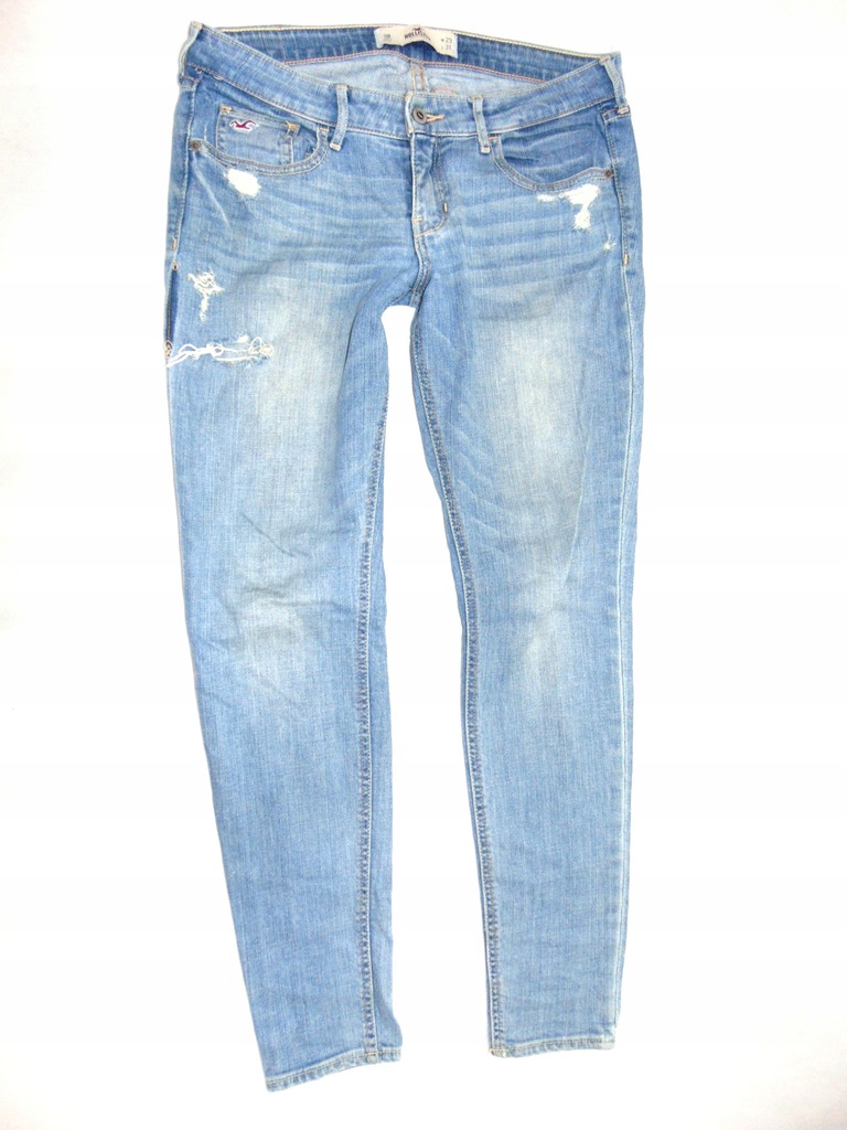 HOLLISTER spodnie jeansy rurki z dziurami 29 / 31