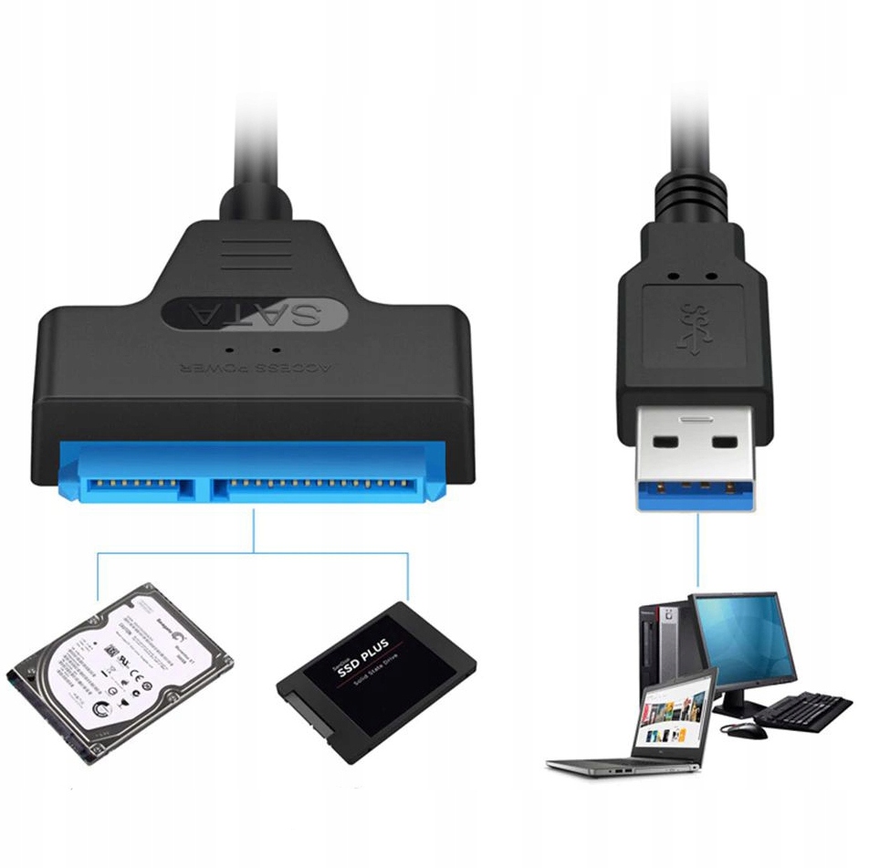Купить АДАПТЕР USB 3.0 SATA ДЛЯ HDD SSD АДАПТЕР: отзывы, фото, характеристики в интерне-магазине Aredi.ru