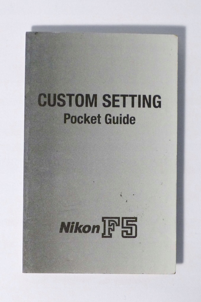 Skrócona Instrukcja aparatu Nikon F5 dekielek body