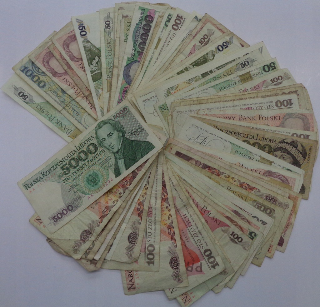 W Skarbonce Joli Są Banknoty POLSKA - BANKNOTY - PRL - ZESTAW - 85 SZTUK / 2 - 12631502251