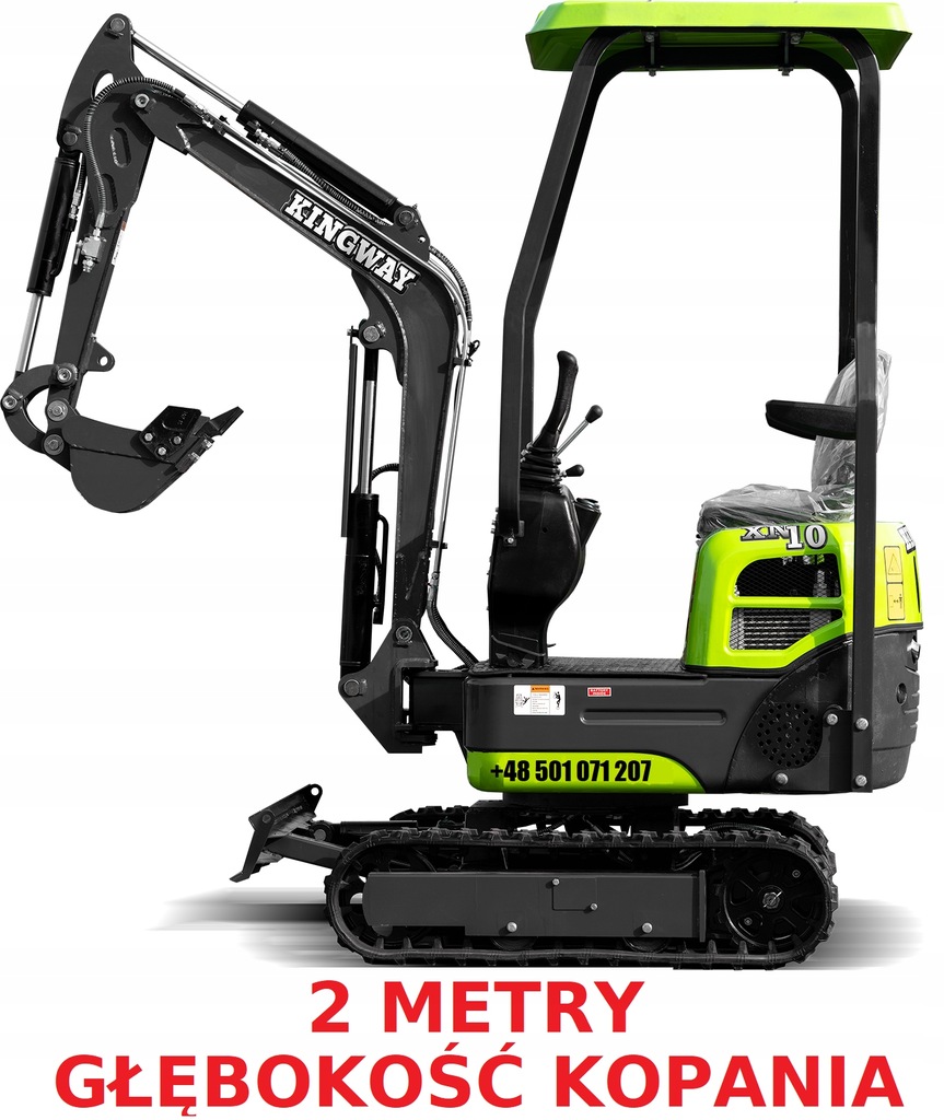 MINIKOPARKA XN10 VIP Ramię SKR CHŁODNICA OLEJU 3 ŁYŻKI 2m Głębokość kopania