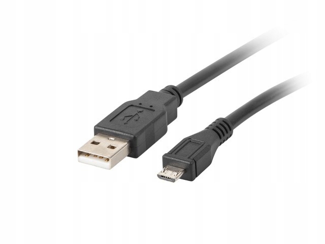 Kabel Lanberg CA-USBM-10CC-0010-BK (USB 2.0 M - Micro USB M; 1m; kolor czar