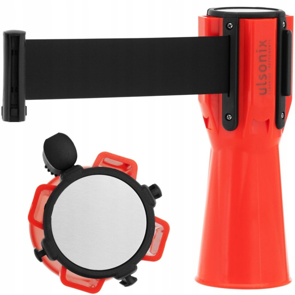 KASETA ŚCIENNA Z TAŚMĄ ODGRADZAJĄCĄ OSTRZEGAJĄCĄ