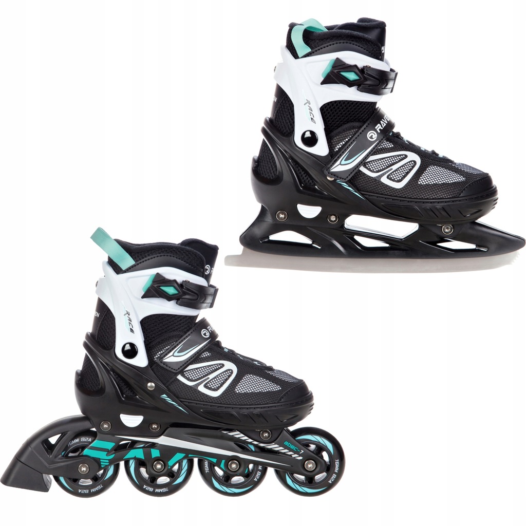 Rolki Łyżwy 2w1 RAVEN Advance Black/Mint 35-39