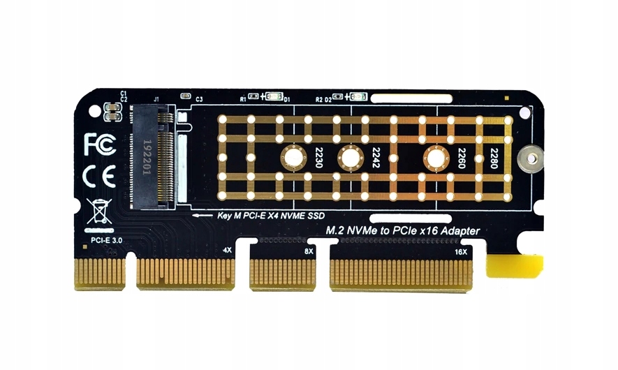 Купить Адаптер Pci-e x4 x8 x16 для твердотельного накопителя NVMe m.2: отзывы, фото, характеристики в интерне-магазине Aredi.ru