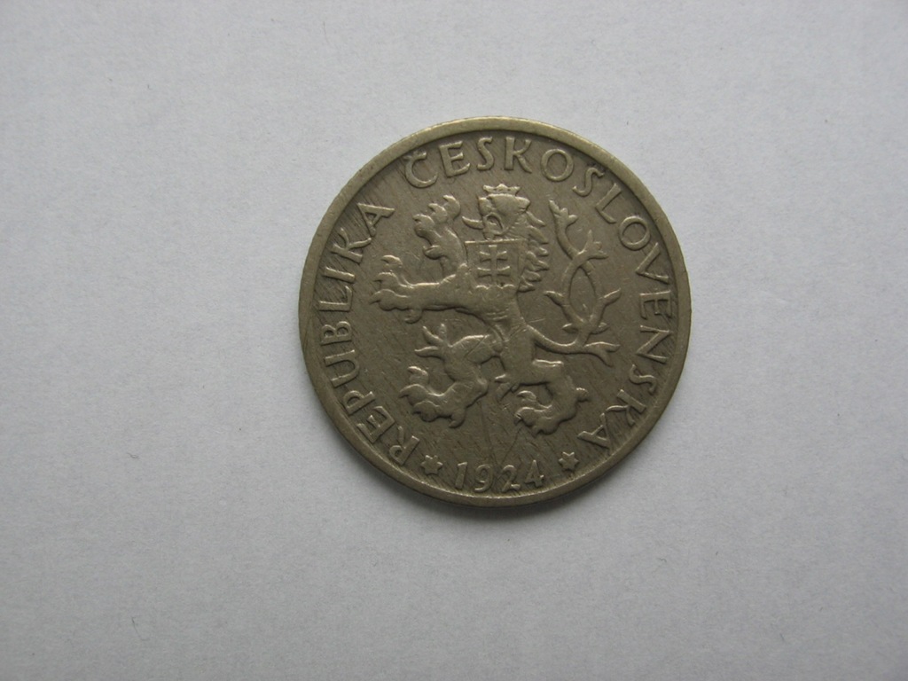 CZECHOSŁOWACJA, 1 KORONA, 1924r.