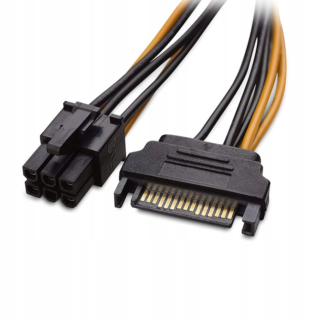 Adapter Przejściówka SATA na PCI-E 6-PIN Koparka
