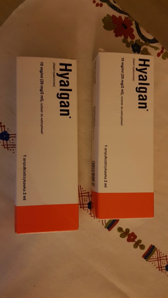 Hyalgan - kwas hialuronowy 10mg/ml (20mg/2 ml),