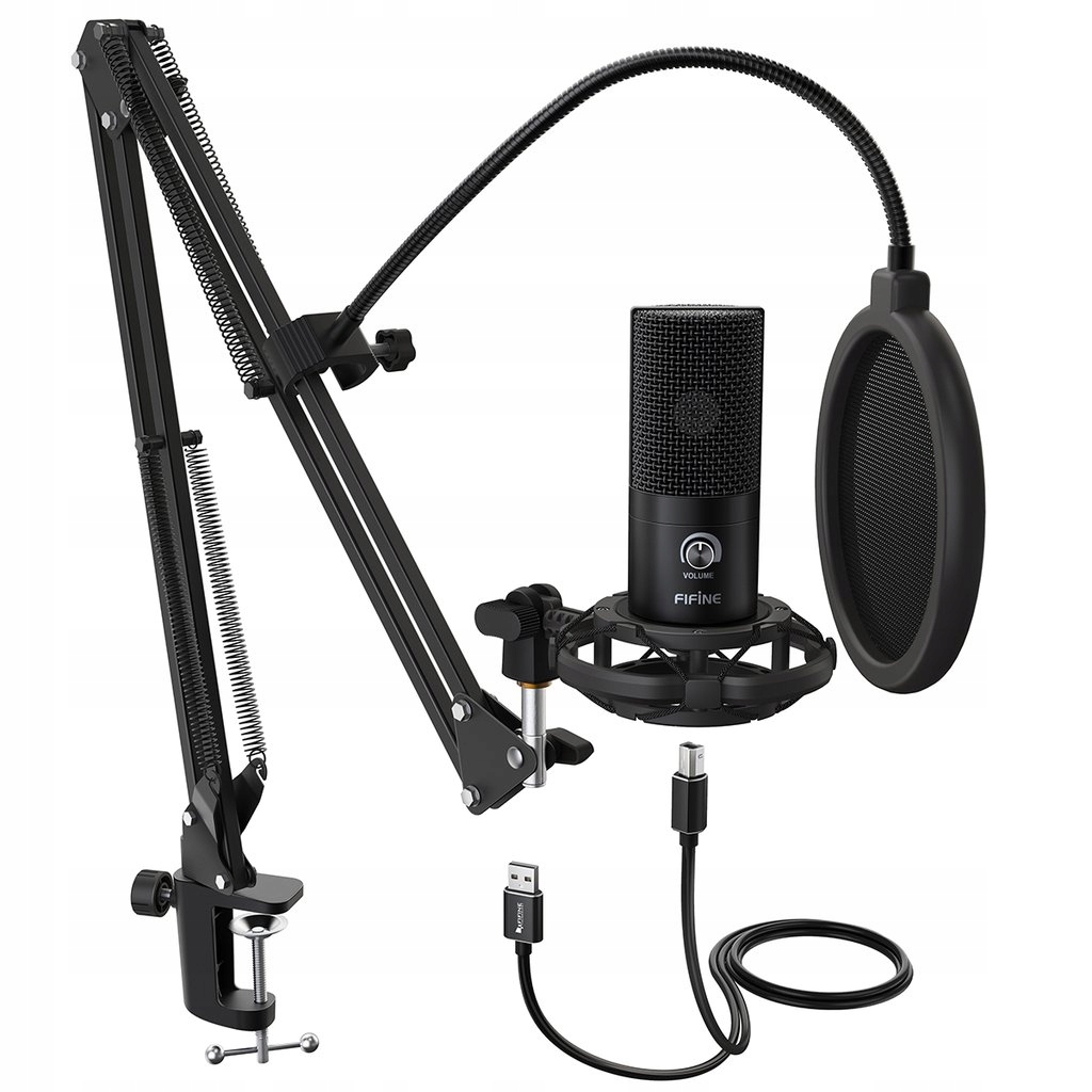 FIFINE T669 USB ZESTAW MIKROFONOWY STATYW POP FILTR DO KOMPUTERA PREMIUM