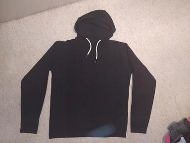 Sweter męski grafitowy L XL kaptur jak nowy