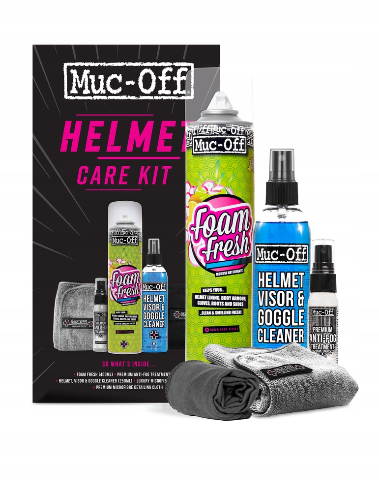 Muc-Off Zestaw do czyszczenia i zabezpieczenia kasku - Helmet Care Kit