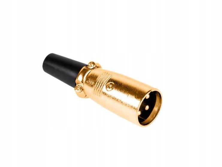 Wtyk mikrofonowy XLR 3-pin męski GOLD
