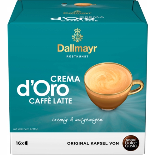 16 SZT. KAP. NESCAFE DALLMAYR CREMA D'ORO LATTE