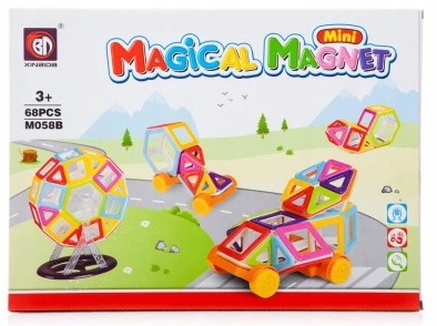 Klocki magnetyczne MAGICAL MAGNET MINI 68SZT 3+