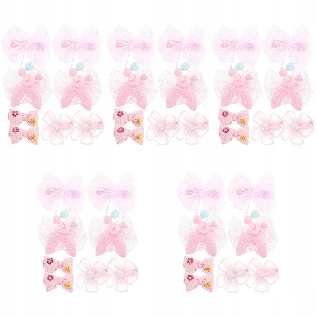 Kids Hair Clips Tulle Butterfly 40 Pcs