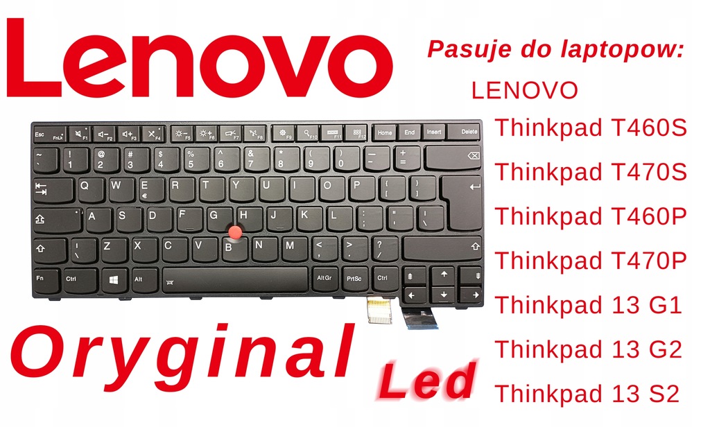 Oryginalna Klawiatura LENOVO Thinkpad 13, Thinkpad 13 G2, S2 PL LED