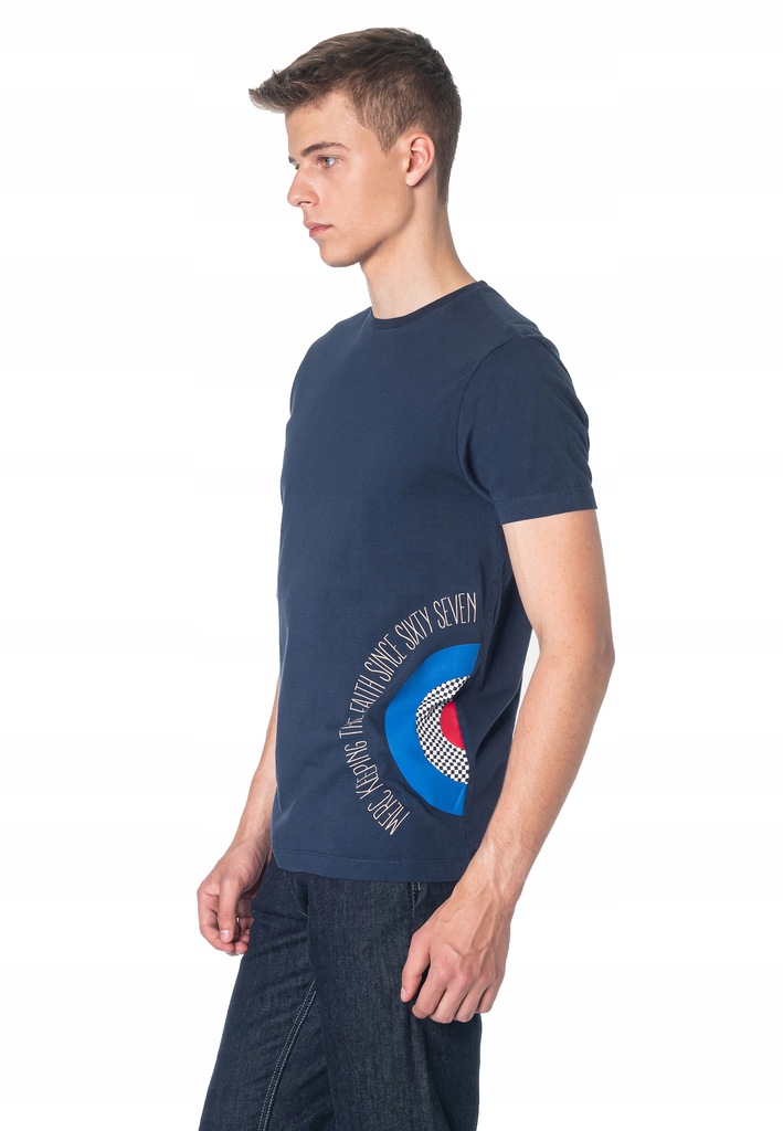 T-Shirt Cavell Merc Niebieski Ciemny XL