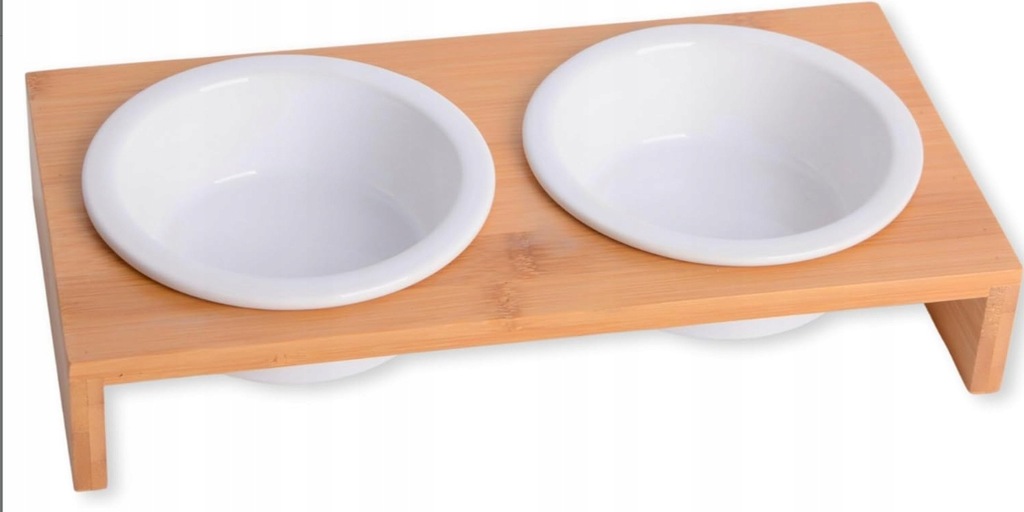 Podwyższone ceramiczne miski dla kotów