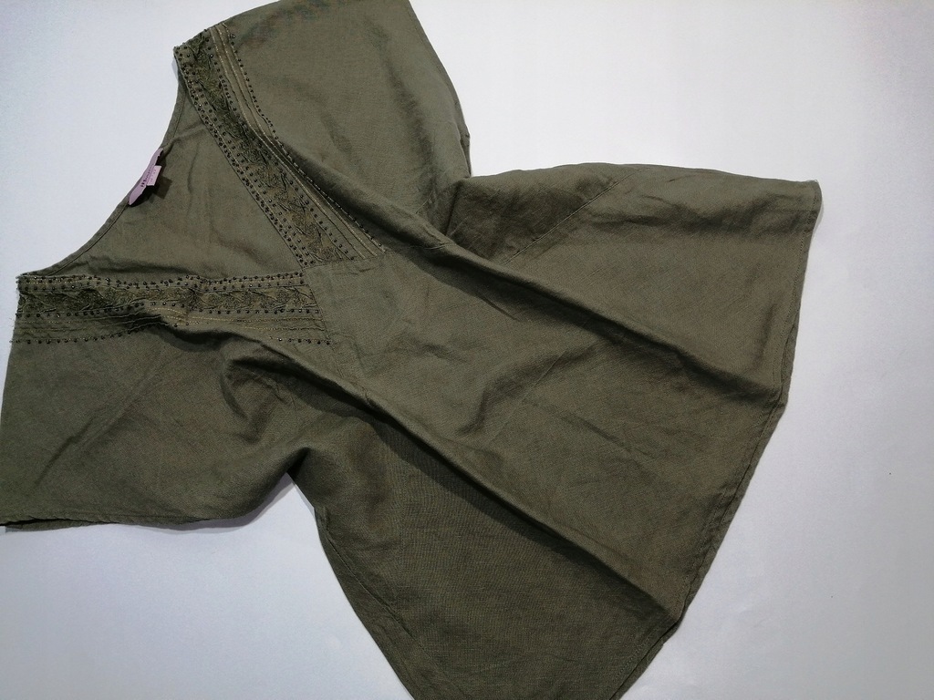 MONSOON khaki bluzka len dla niej 16 / 44