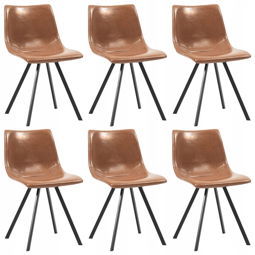 Krzesła jadalniane, 6 szt., połyskujący brąz, sztu