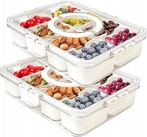 POJEMNIK NA PRZEKĄSKI Z PRZEGRÓDKAMI 2 SZT