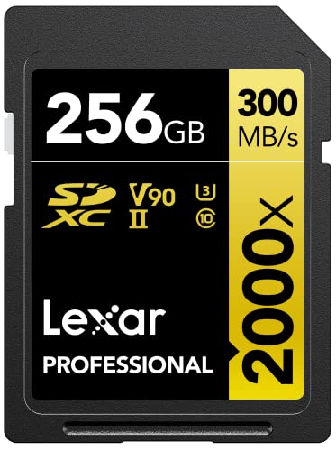 Lexar Professional 2000x SD Card 256GB, SDXC UHS-I