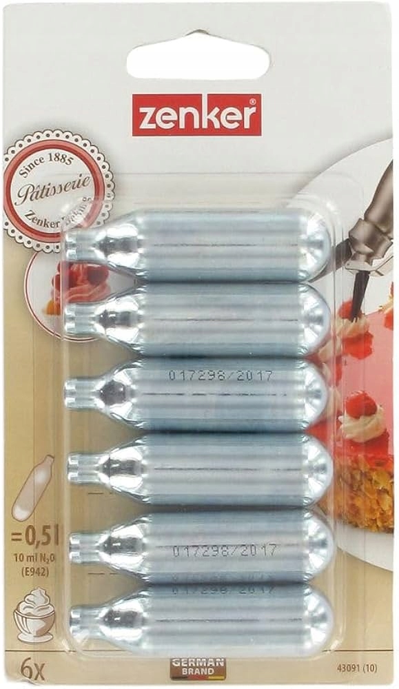 ZENKER NABOJE DO SYFONU DO BITEJ ŚMIETANY 6 SZT.