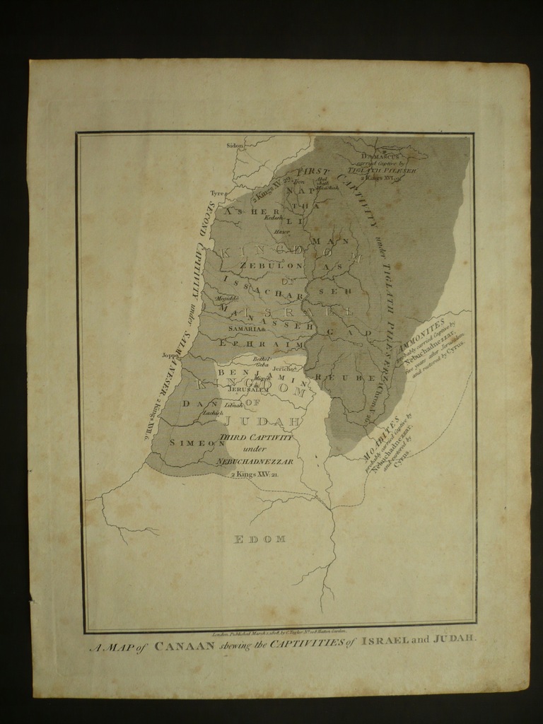 Obiecana Zieia Izraela Canaan, oryg 1808