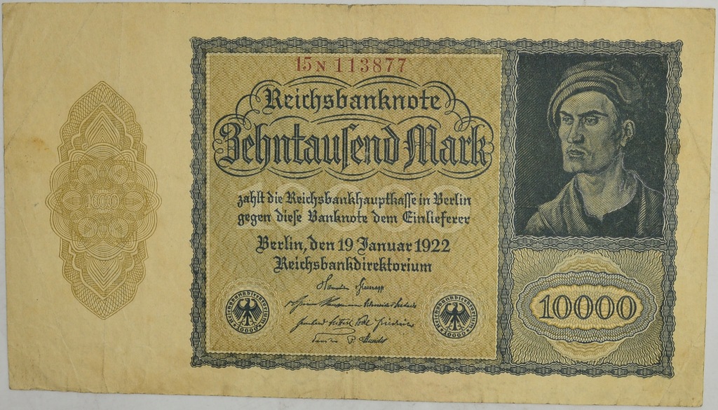 3.Niemcy, 10 000 Marek 1922, P.72, St.3+