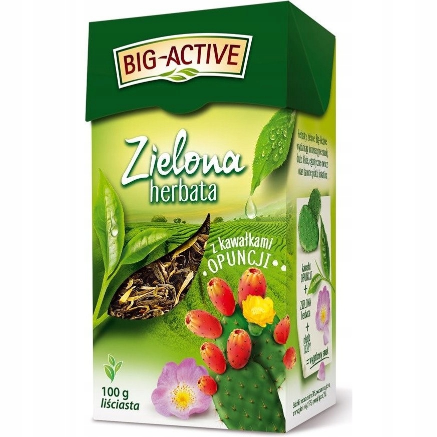 Herbata BIG-ACTIVE zielona liściasta z kawałkami O