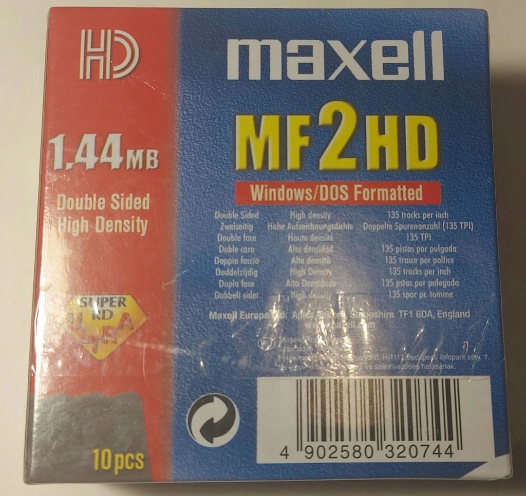 Dyskietki Maxell MF-2HD 8szt w plastikowej kasecie