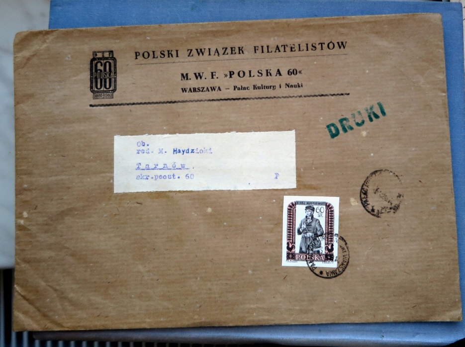 Stempel pocztowy WARSZAWA, PAŁAC KULTUR na koperci