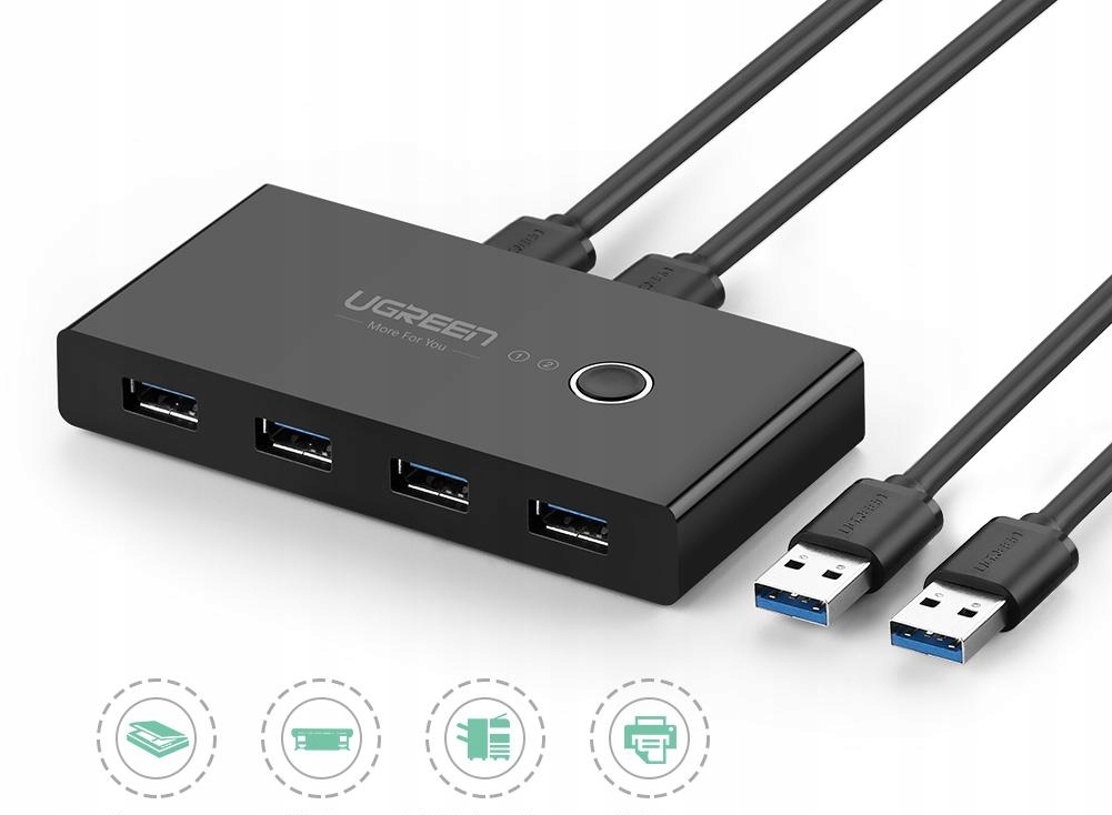 Купить UGREEN Переключатель KVM HUB 2 на 4 USB 3.0: отзывы, фото, характеристики в интерне-магазине Aredi.ru