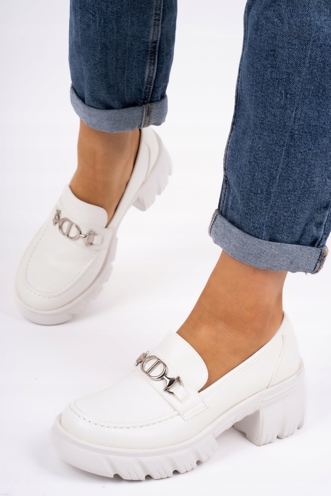 Купить Белые мокасины Женская обувь на низком каблуке 40: отзывы, фото, характеристики в интерне-магазине Aredi.ru