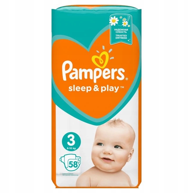 Pieluszki Pampers Sleep&Play roz 3 6-10 kg 58 szt